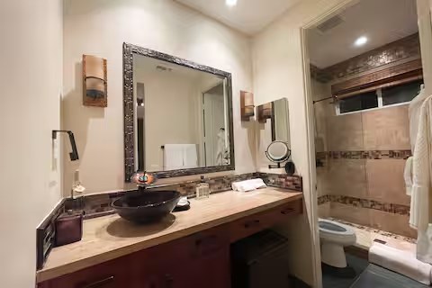 Guest bathroom at The Mason Oasis PGA West La Quinta