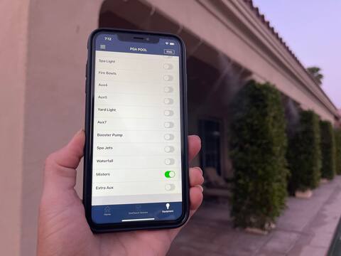 Smart pool control app at The Mason Oasis PGA West La Quinta