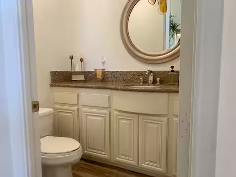 Powder room at The Mason Oasis luxury vacation rental La Quinta